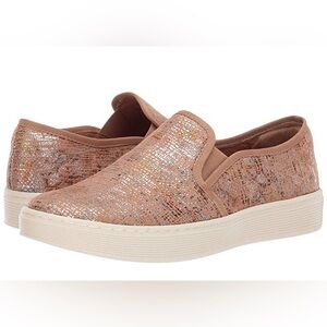 Sofft Somers Tan Metallic Slip-On Sneaker